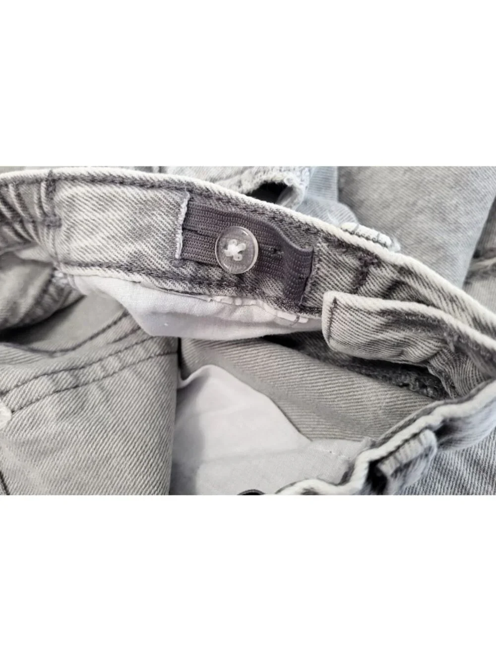 ZARA Gray Adjustable Waist Distressed Denim Jeans - Boy's 8